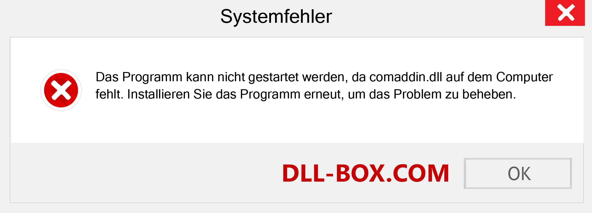 comaddin.dll-Datei fehlt?. Download für Windows 7, 8, 10 - Fix comaddin dll Missing Error unter Windows, Fotos, Bildern