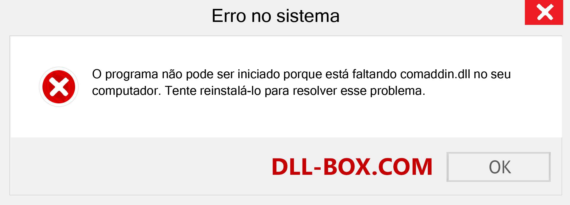 Arquivo comaddin.dll ausente ?. Download para Windows 7, 8, 10 - Correção de erro ausente comaddin dll no Windows, fotos, imagens